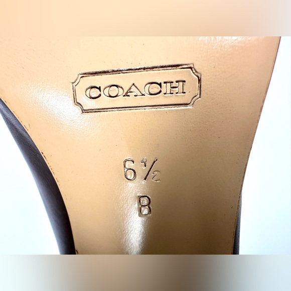 Coach Loafers Katrina Leather Pump Heels Made in Italy - Picture 10 of 11